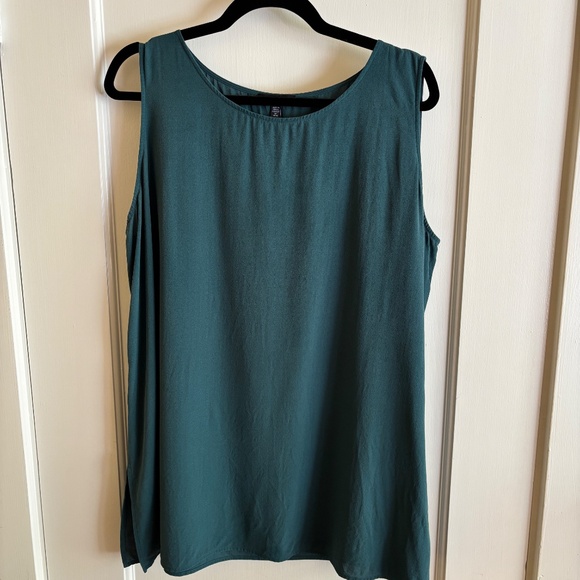 Eileen Fisher long silk tank - Picture 1 of 6